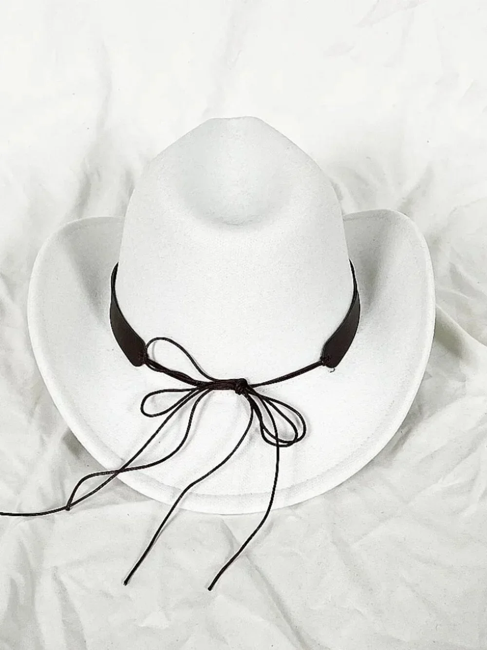 White Western Cowboy Hat Wide Brim Ranch Rodeo Cowgirl Festival Boho Costume Hat